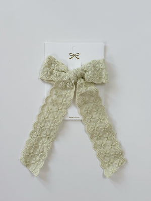 Moss Green Bow Hair Clip