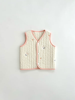 Pink Bunny Embroidered Vest