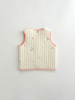 Pink Bunny Embroidered Vest